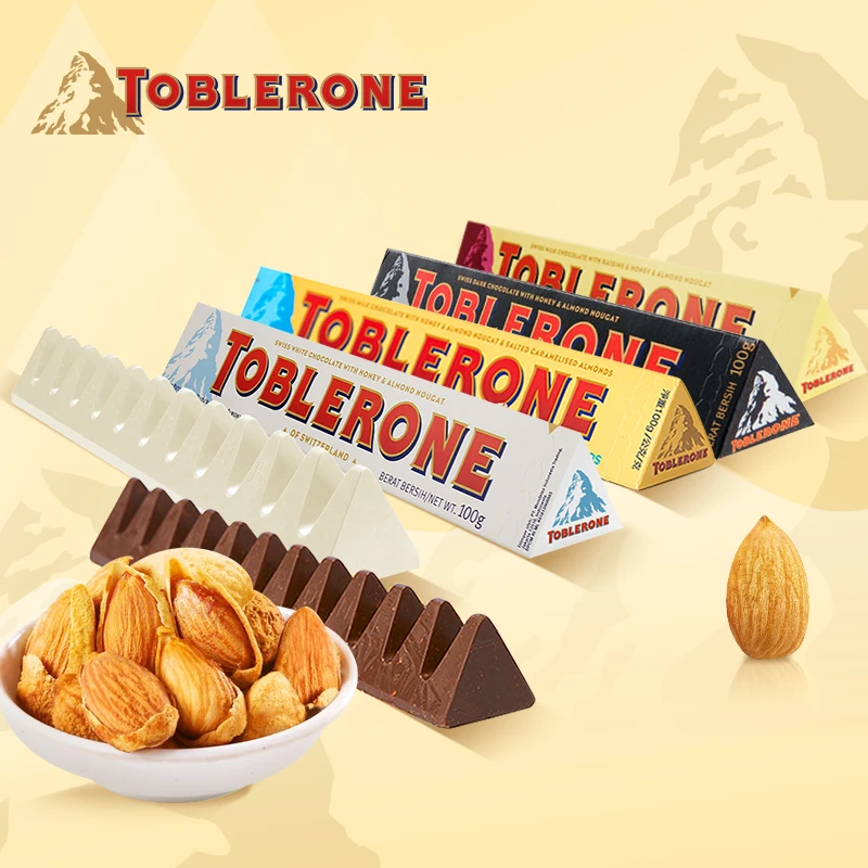 Toblerone/三角瑞士百年经典三角巧克力四口味组合办公室高档零食
