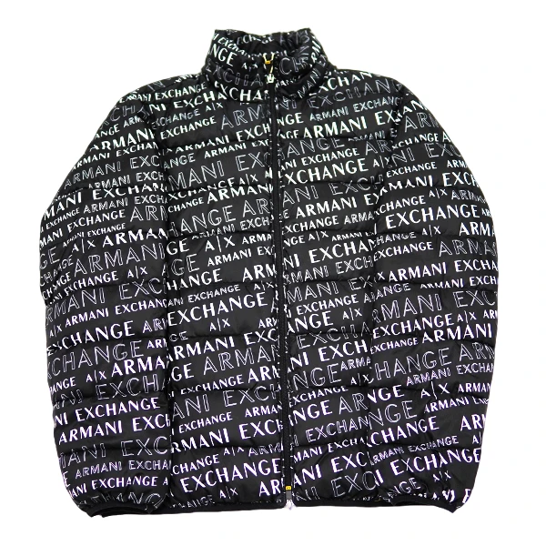 全新未使用GIORGIO/阿玛尼黑色百搭连帽保暖棉服外套立领2725百搭