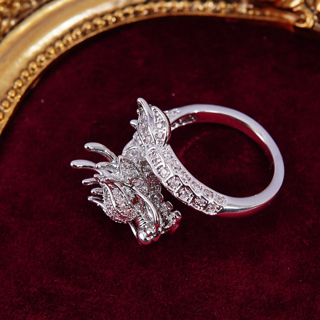 铜合金戒指 【老板补贴】气质时尚百搭精致大气国风高档戒指e104