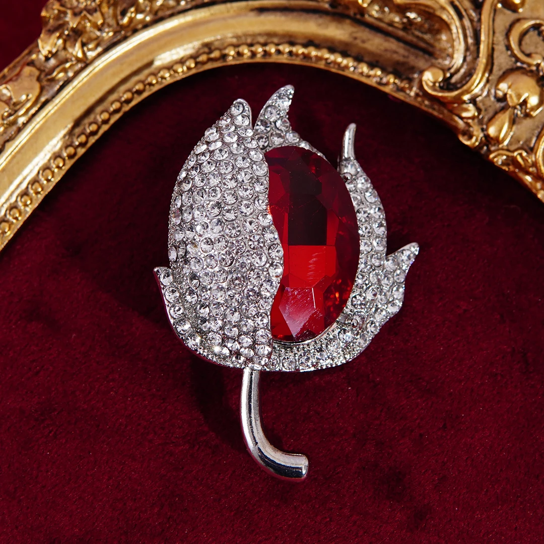 合金胸针 【红颜玫瑰】气质高档网红爆款高级感饰品大气防走光4071