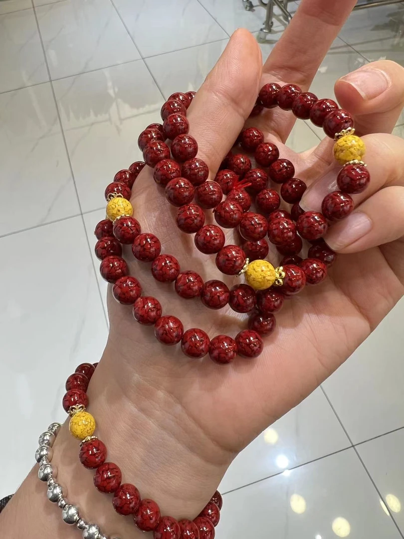 非金属树脂手链 可米时尚百搭气质单圈素款轻奢红色 手链 9987