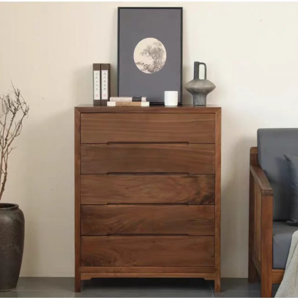 新中式实木斗柜简约素雅储物柜五斗柜六斗柜九斗柜