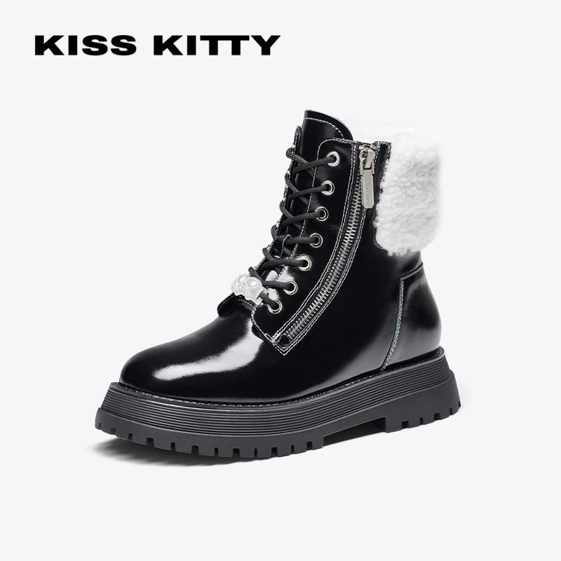 KISSKITTY机车马丁靴保暖街头风短靴SA21712-36