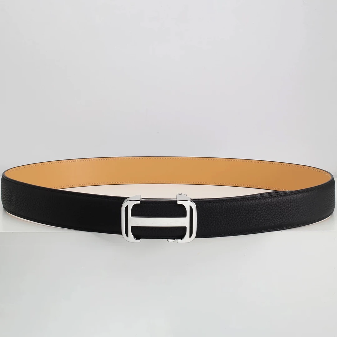 尖货好物 无夹层简约皮带男士真皮自动扣轻奢牛皮内扣腰带年轻人