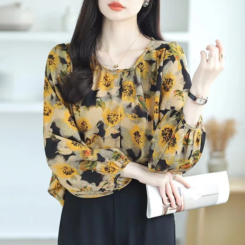 【精品妈妈】2024秋季新款扎染长袖女装打底上衣