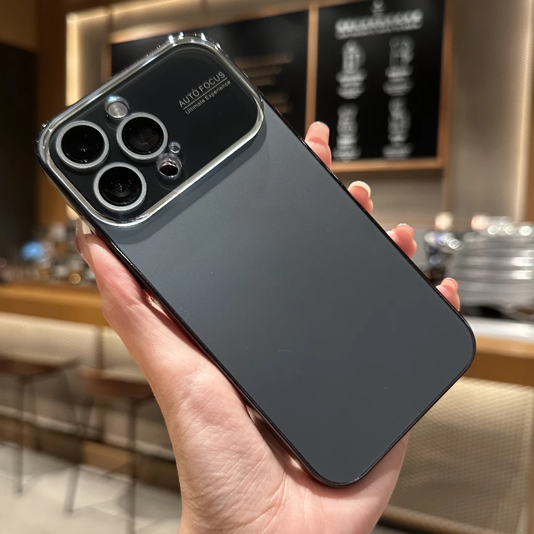适用苹果16/15/14/13全包镜头大视窗电镀磨砂壳iPhone17pro手机壳