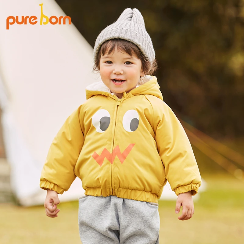 【卡通外套】博睿恩男女宝宝秋冬季加厚保暖连帽卡通加绒儿童外套