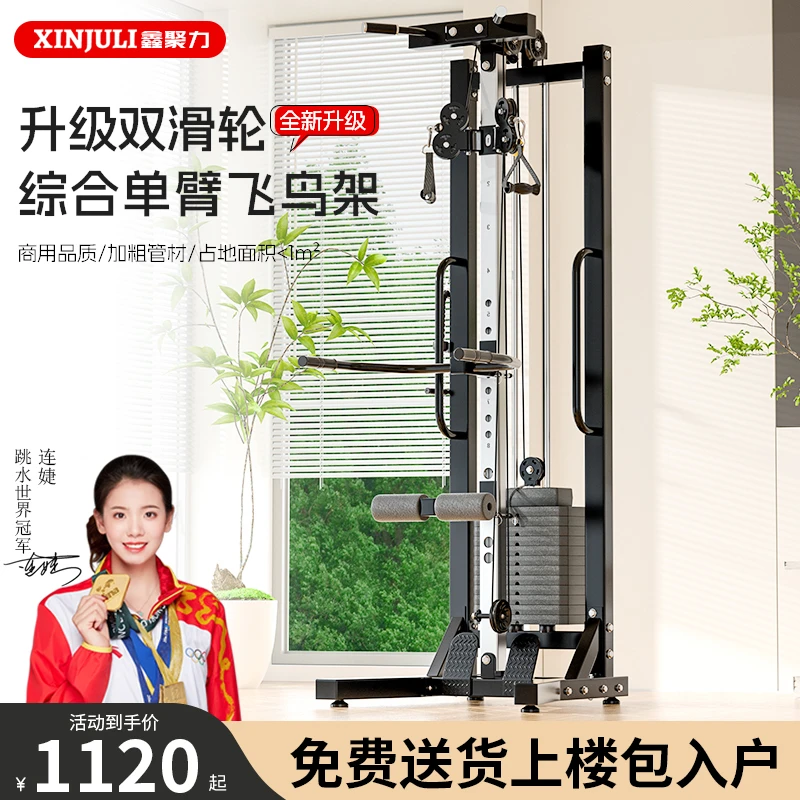 飞鸟训练架家用综合健身器专业高拉下拉弯举夹胸运动多功能龙门架