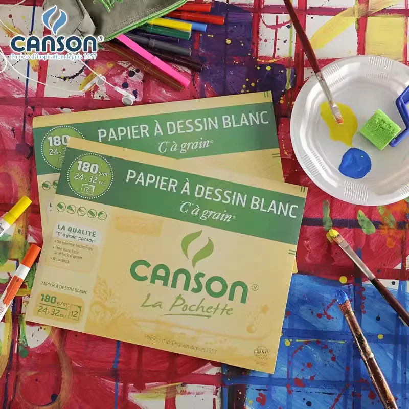 法国CANSON/康颂艺术绘画纸袋180g白色装