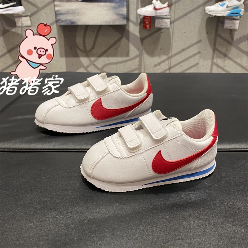 (M)专柜正品耐克NIKE男童女童轻便百搭软底小白鞋阿甘童鞋904769