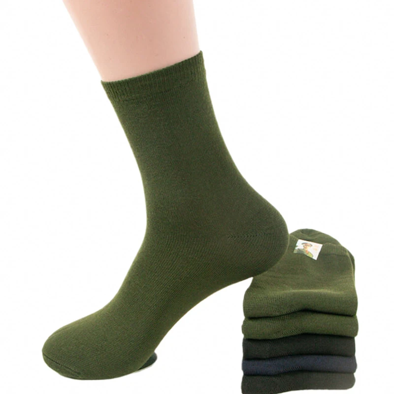 库存老式棉袜夏季男士休闲袜子藏蓝绿色