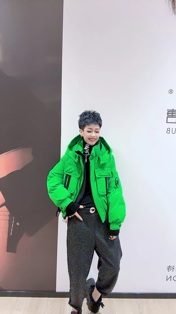 YY欧货潮牌冬款鸭绒羽绒服25761