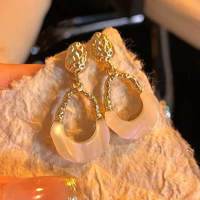 铜合金耳饰 梅姐饰品5207 轻奢小众几何耳饰