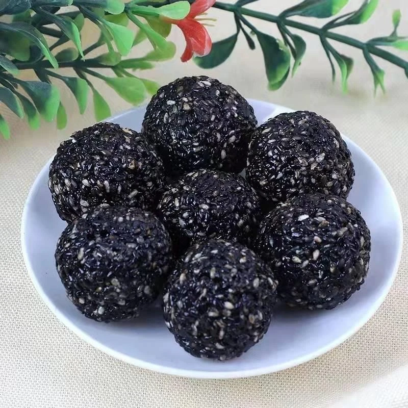 极速发货黑芝麻丸熟零食黑芝麻球男女即食