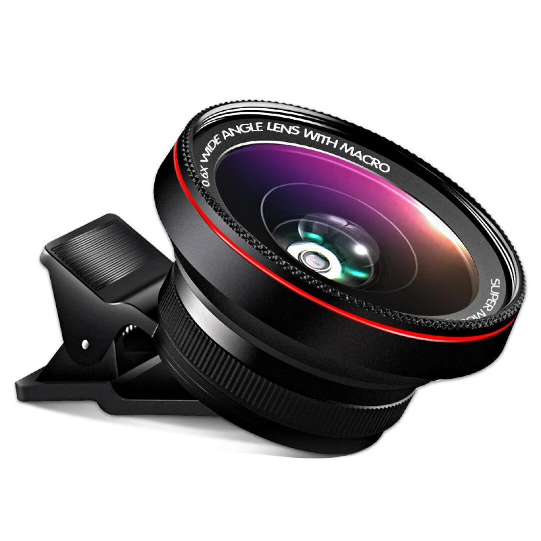 【微摄】二合一手机镜头0.6x广角15倍微距镜头拍摄不变形专业