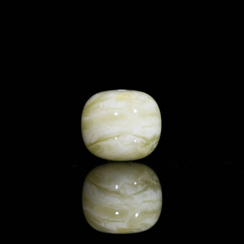15蜜蜡老型单珠顶珠墩子白花虎皮金白天然珠子配珠蜜蜡配饰L63