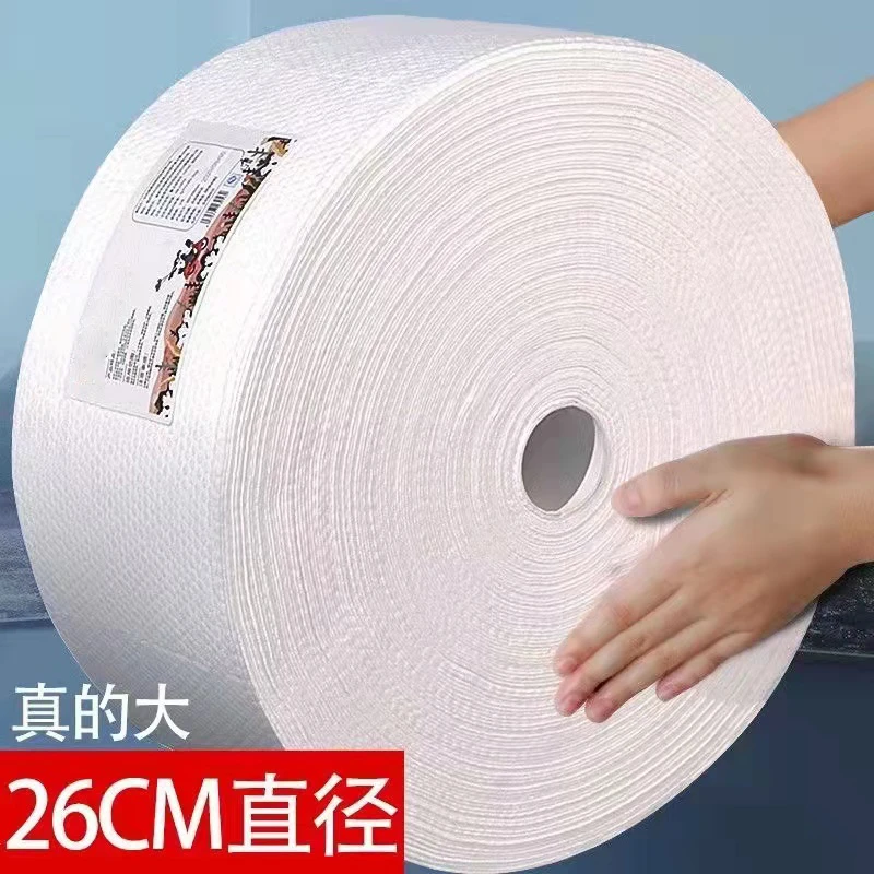 棉柔巾加厚美容院专用加大卷加厚卷筒式一次性洗脸巾批发棉洁面