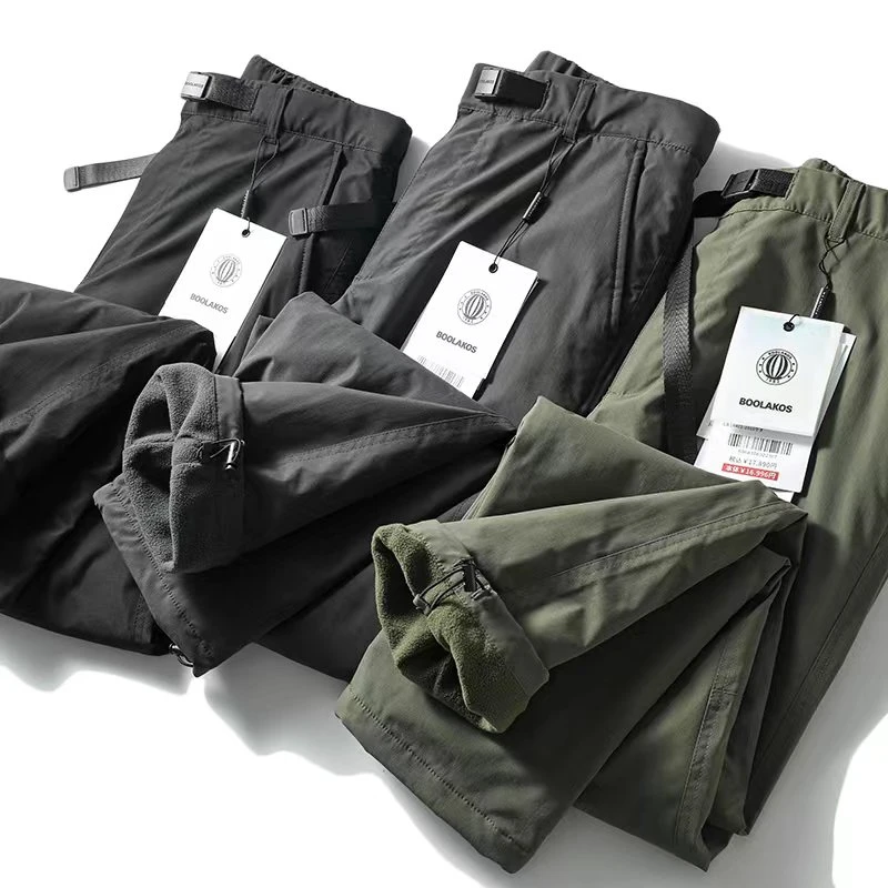 【加绒防水】冬季户外冲锋裤长裤男山系防风加厚保暖山系登山裤-717