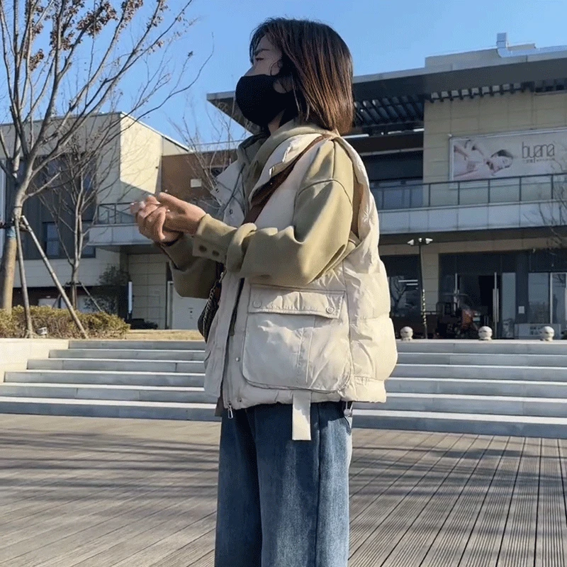 羽绒服马甲女士春秋冬2024新款韩版白鸭绒背心马夹外穿坎肩厚外套