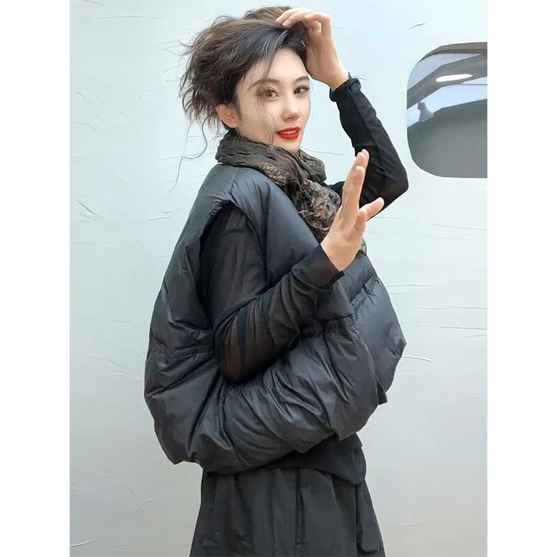 设计感无袖马甲女2024秋冬季新款休闲百搭小个子短款时尚背心外套