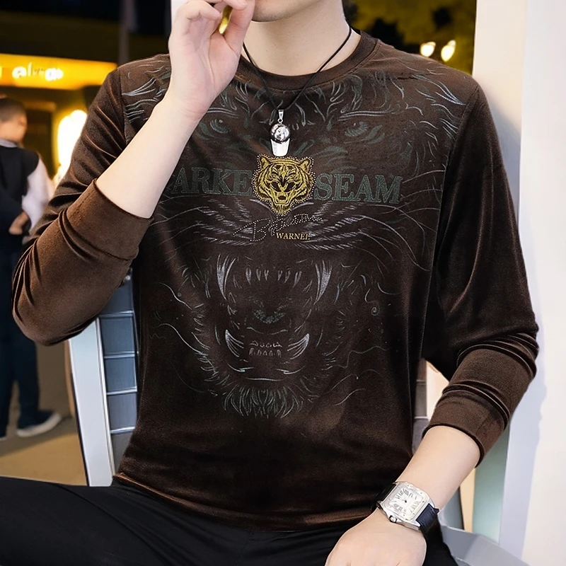 卫衣男2024新款春秋款潮牌宽松圆领套头衫百搭印花内搭休闲上衣服