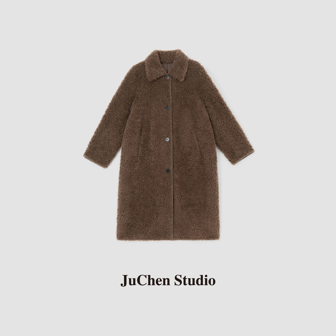冬日战袍 MIU风锐意时髦泰迪熊甄绒翻领羊毛大衣FWTC3826B-103