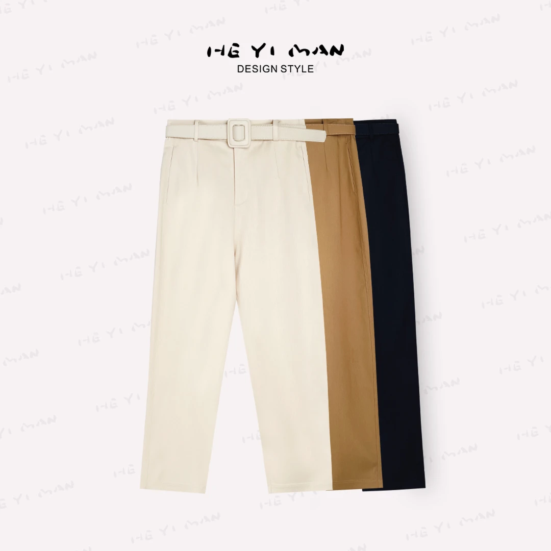 【特价款不退换】莫代尔+绵羊毛春季轻职半松紧腰正装裤C4-A4683