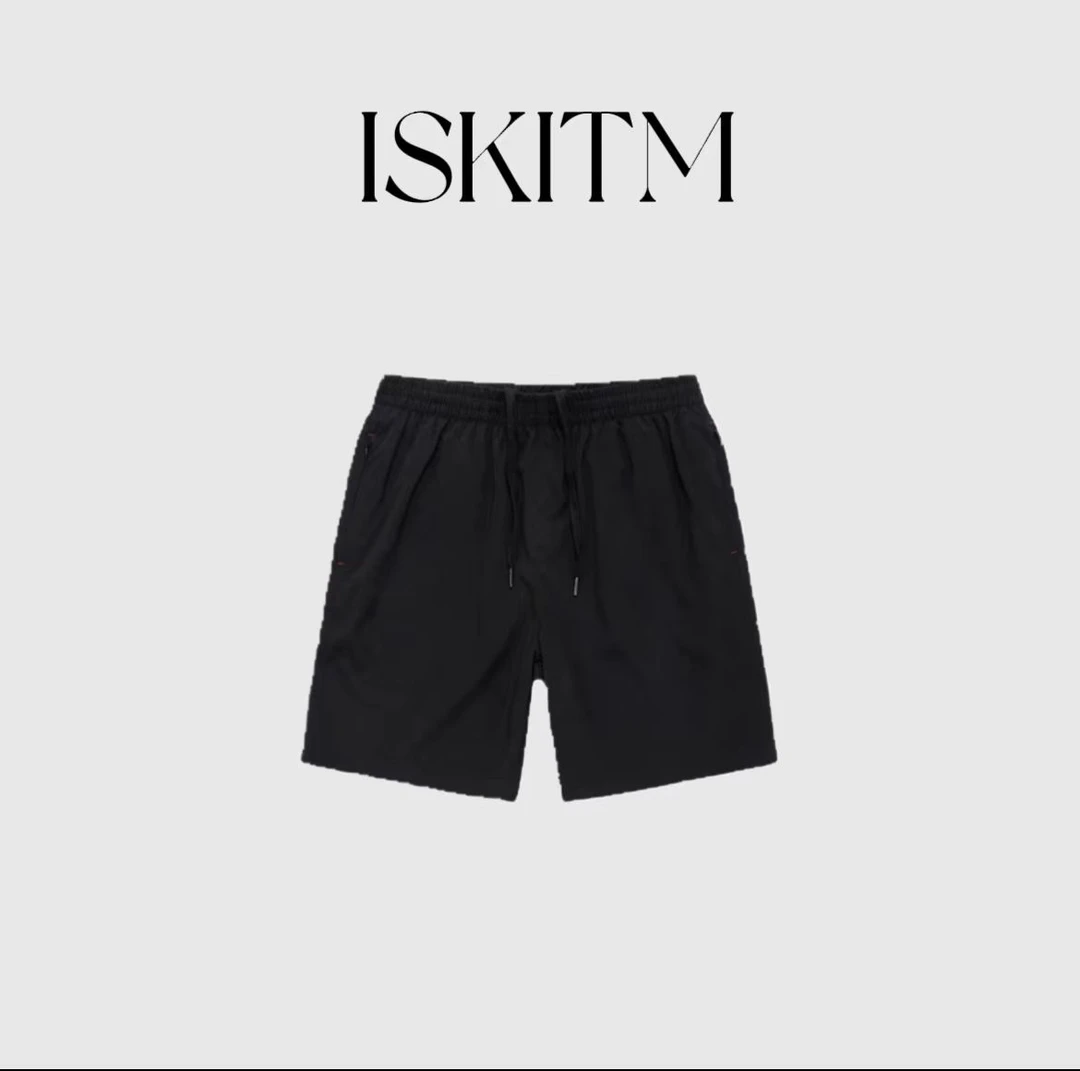 树 速干冰凉短裤男款防泼水运动5分裤户外弹力露营徒步裤MNTE97