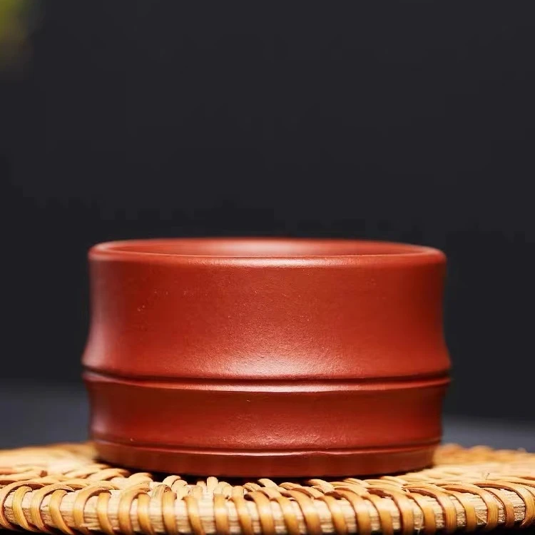 宜兴紫砂原矿竹节品茗杯拍一发二