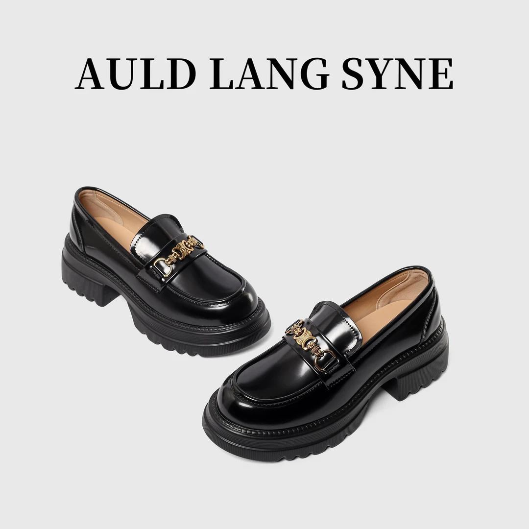 新款气质百搭厚底乐福鞋女款软底软面小皮鞋女英伦风玛丽珍女单鞋