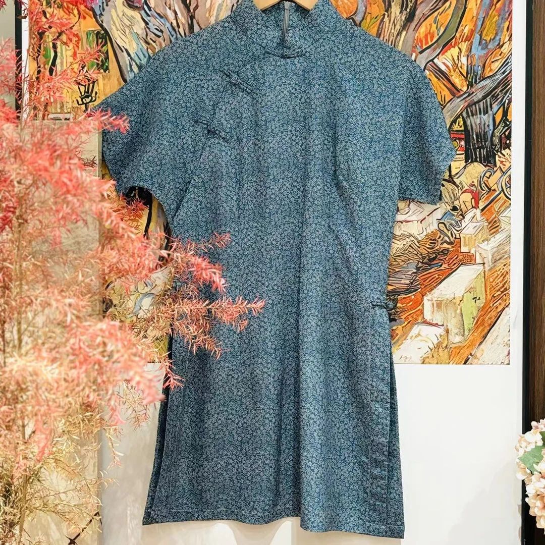 VV&AA  倩黛  夏款气质素雅复古民国风旗袍衫   D2522