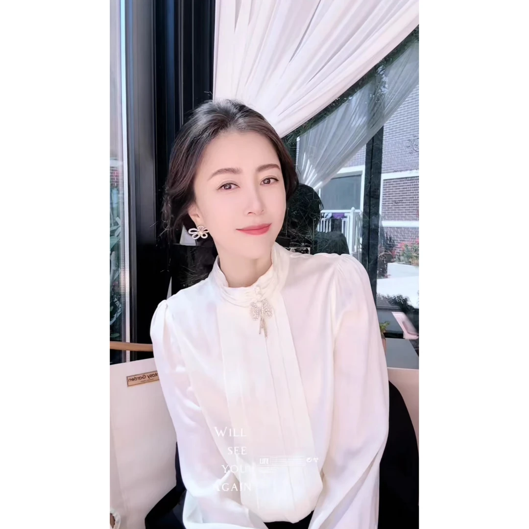 VV&AA 若烟 春季新款时尚气质休闲设计感长袖衬衫 R504