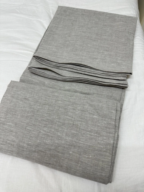 厚实重磅 9支雨露麻纯亚麻床单双人加大软席