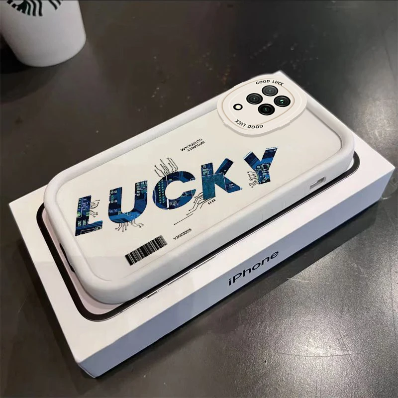 适用华为nova6SE手机壳JNY-AL00创意个性全包彩绘防摔男电路LUCK