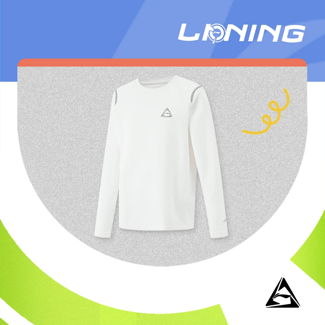 李宁男大童综合体能系列反光速干凉爽针织运动上衣YWYU039