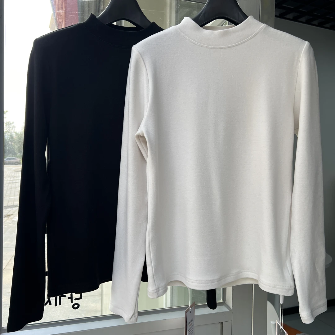 韩国 긴팔티德绒厚款三色打底