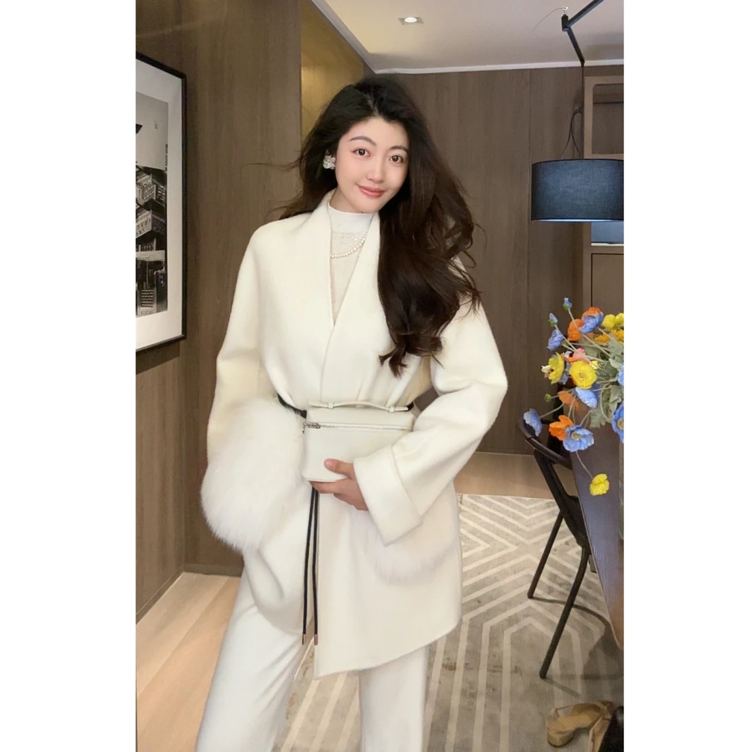 【N·COU】24秋新款【人生C位】温柔气质双面呢外套含腰带DY31281