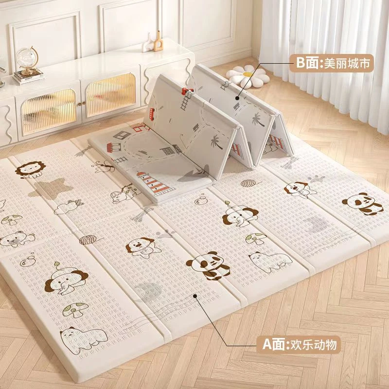超宽宝宝爬行垫加厚爬爬垫婴儿xpe折叠家用安全无毒儿童地垫
