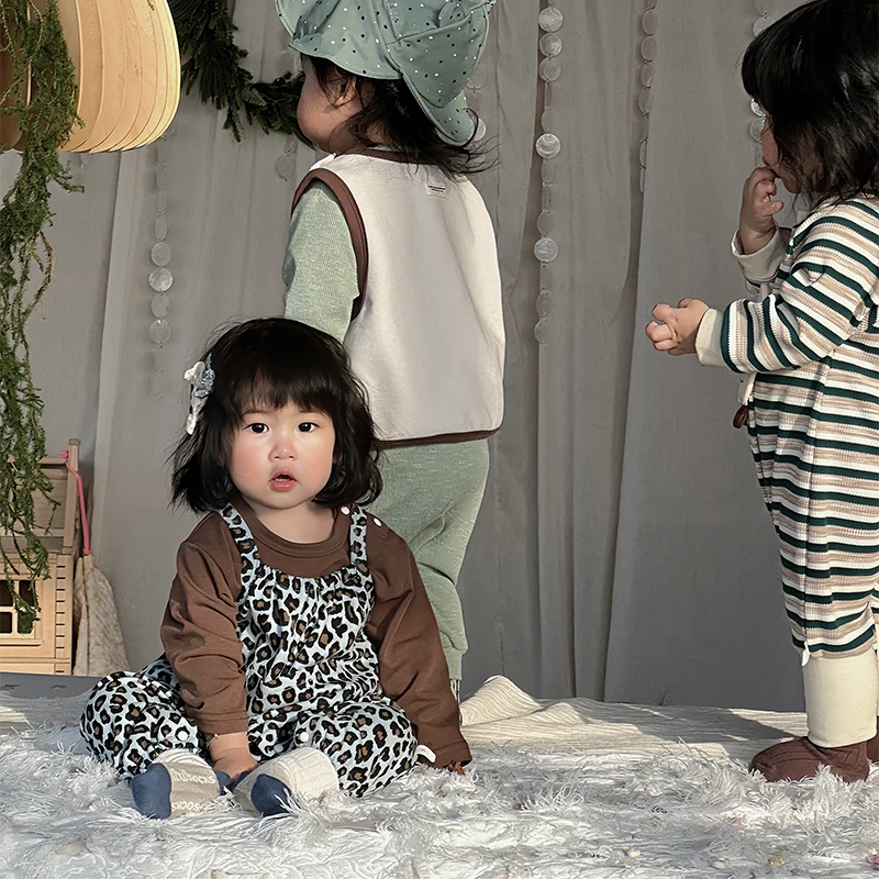 A-3 24婴幼儿豹纹连体两件套wz81083