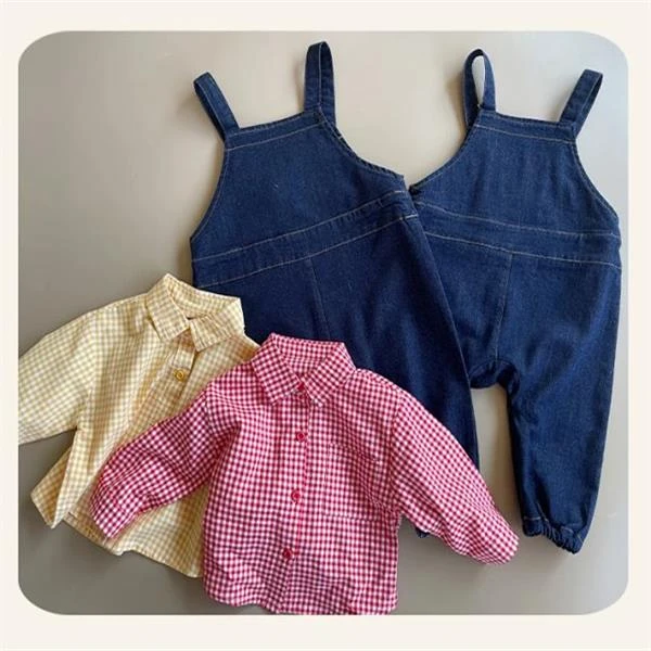 A-3 2024丸纸春款米奇牛仔裤背带套装WZ13039