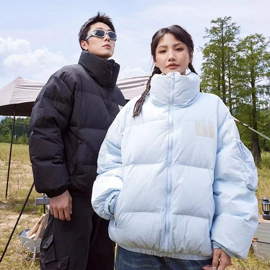UFZ国潮潮牌90白鸭绒加厚韩版宽松男女生保暖学生外套短款羽绒服
