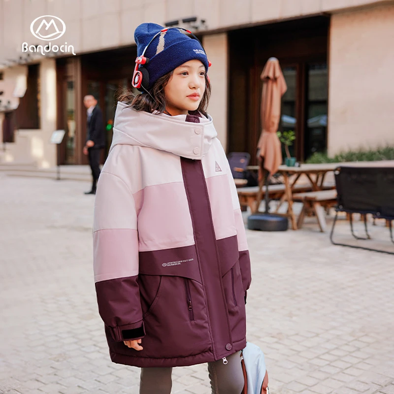 BANDOCIN/半度闲冬季男女童【冬日户外】亲子加厚滑雪耐穿暖派克服