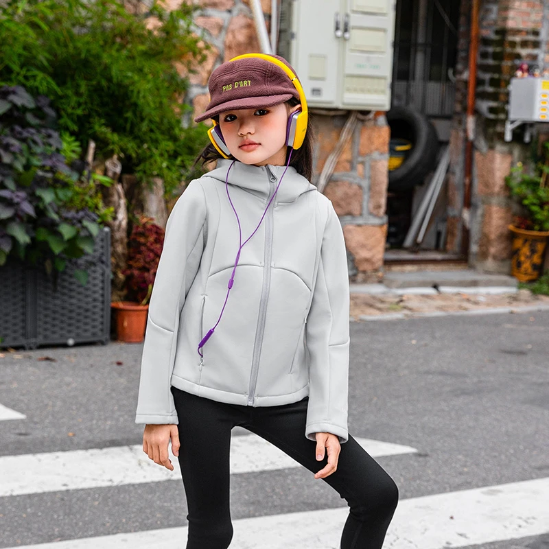 BANDOCIN/半度闲城市户外男女童冬季穿搭休闲运动加绒保暖外套