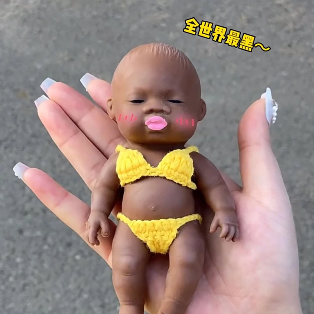 黑娃娃解压搞怪丑娃娃捏捏减压沙子搞怪玩具悍匪蒙脸娃娃掌心玩具