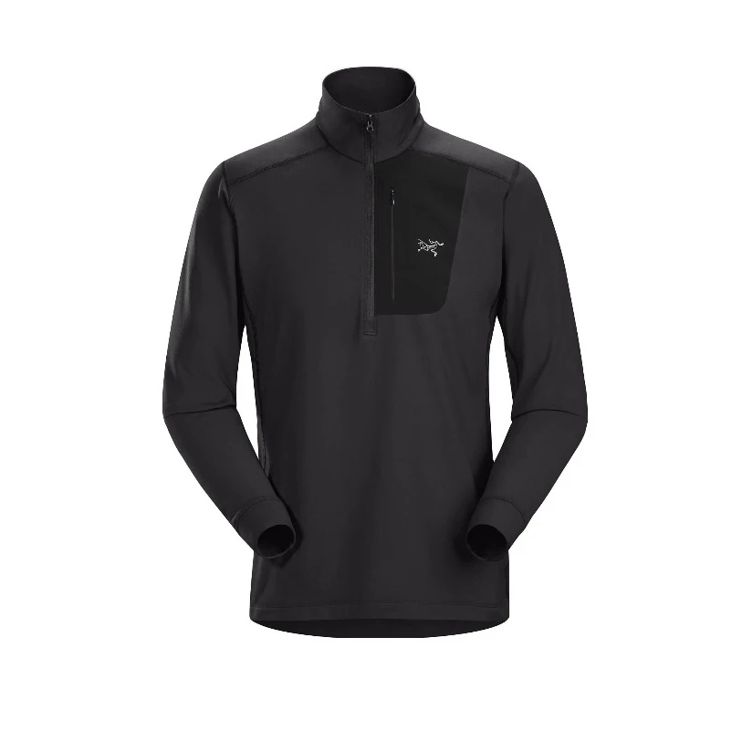 ARC'TERYX/始祖鸟Rho LT 新款排汗抓绒长袖T恤男士圆领 半拉链