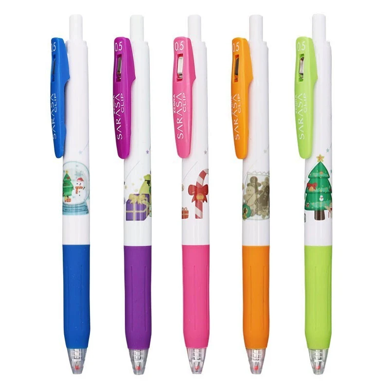 日本ZEBRA斑马 圣诞系列 SARASA按动中性笔黑色水笔