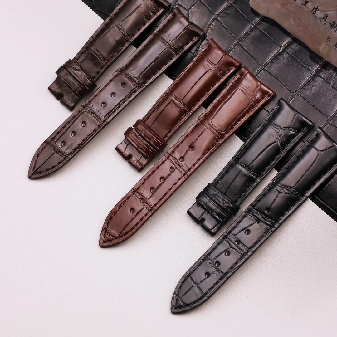 适配积月相大师小丑手工制作鳄鱼皮表带经典耐用高颜值真皮耐磨