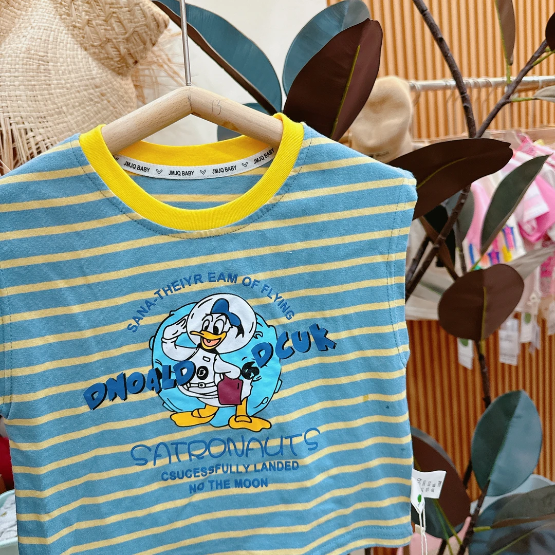 【JMJQ 20870】夏季男女童韩版薄款宝宝清爽色织条纹无袖背心