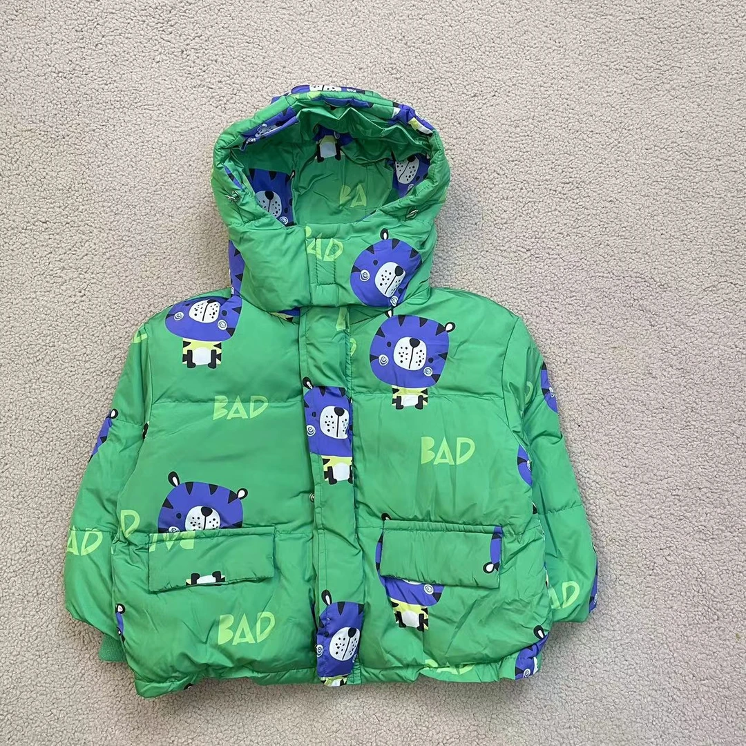 【年终收尾】设计师买手专柜大牌儿童专款白鸭绒印花外套JM001