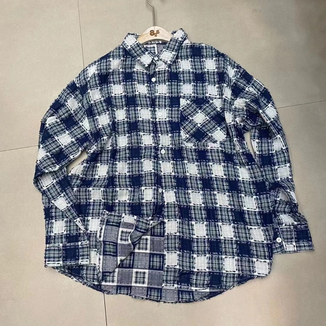 Aholic秋季福利新款潮牌格纹衬衫.宽松休闲百搭韩版时尚